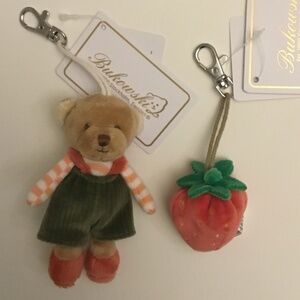 Bear & Strawberry Bag Charms